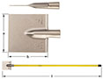 Composite image of a yellow long-handled floor scraper.  Top image shows a side profile of the scraper blade and neck.  Middel image shows the square blade only marked with AMPCO USA S-71-S ALBR. Bottom image shows overall length of the scraper with handl